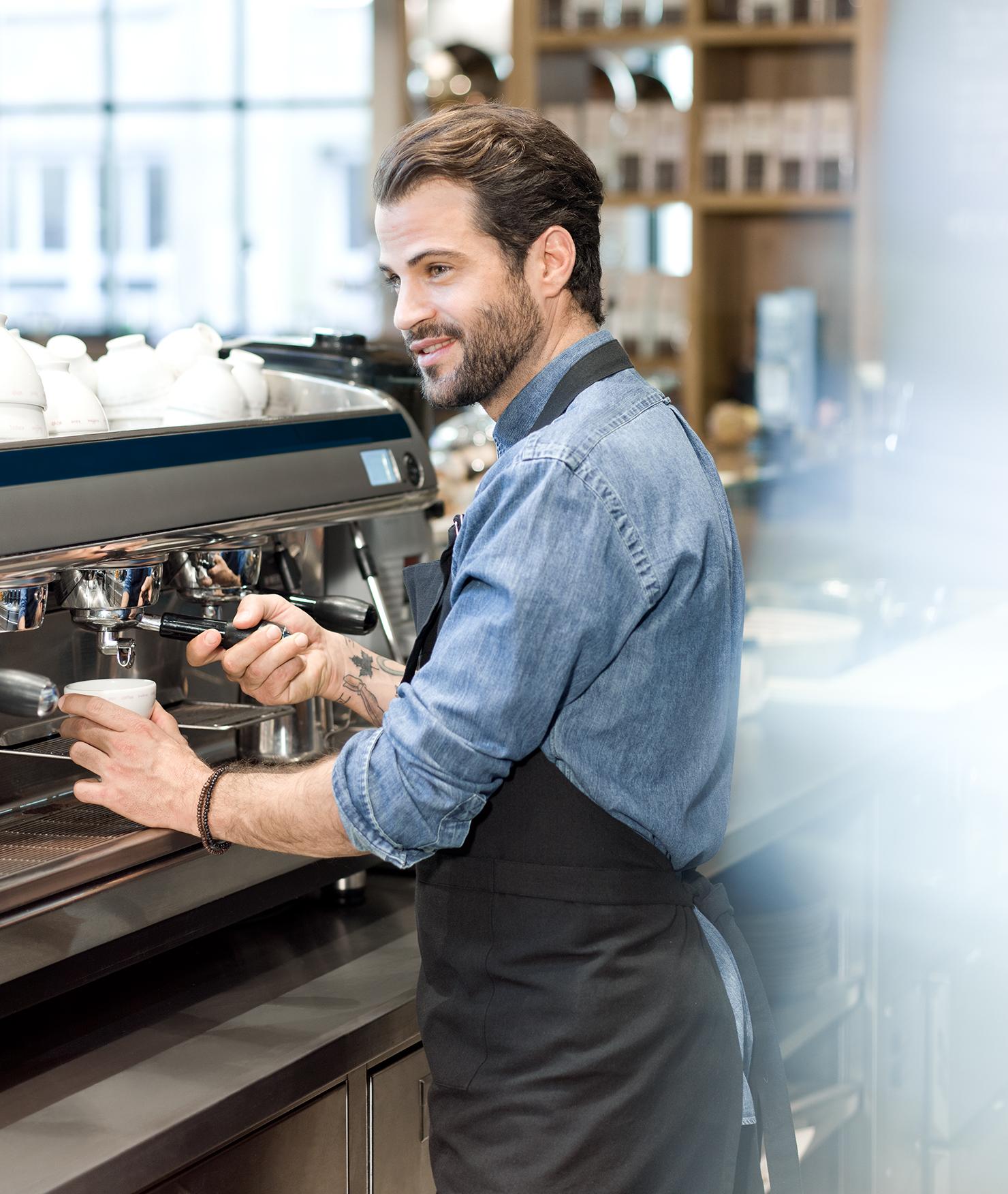 BRITA water coffee shop and bakery barista